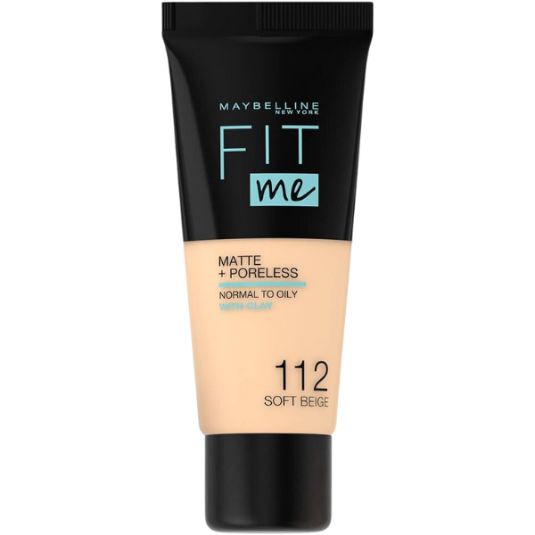 Maybelline New York Fit Me Matte + Poreless – 112 Soft Beige